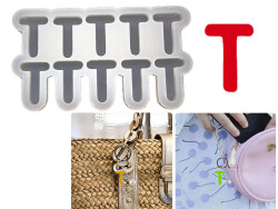 T Harfi 10'lu Bubble Alfabe Epoksi Reçine Kalıbı KHEPK754 - 5