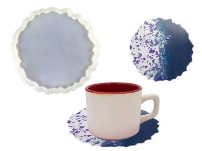 Tırtıklı Bardak Altlığı Epoksi Reçine Kalıbı KHEPK350 - 3
