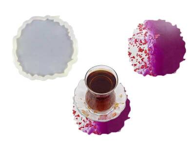 Tırtıklı Bardak Altlığı Epoksi Reçine Kalıbı KHEPK354 - 4