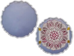Tırtıklı Dantel Model Tepsi Epoksi Reçine Kalıbı KHEPK622 - 2