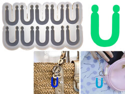 Ü Harfi 10'lu Bubble Alfabe Epoksi Reçine Kalıbı KHEPK756 - 4