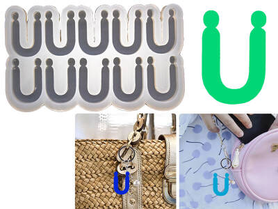 Ü Harfi 10'lu Bubble Alfabe Epoksi Reçine Kalıbı KHEPK756 - 4