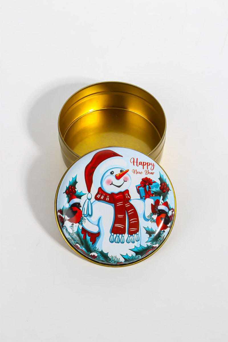 Yeni Yıl Yılbaşı Figürlü Metal Kutu 75CC 10 Adet - 2