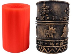 Yılbaşı Konseptli Silikon Mum Kalıbı KHM110 - 2