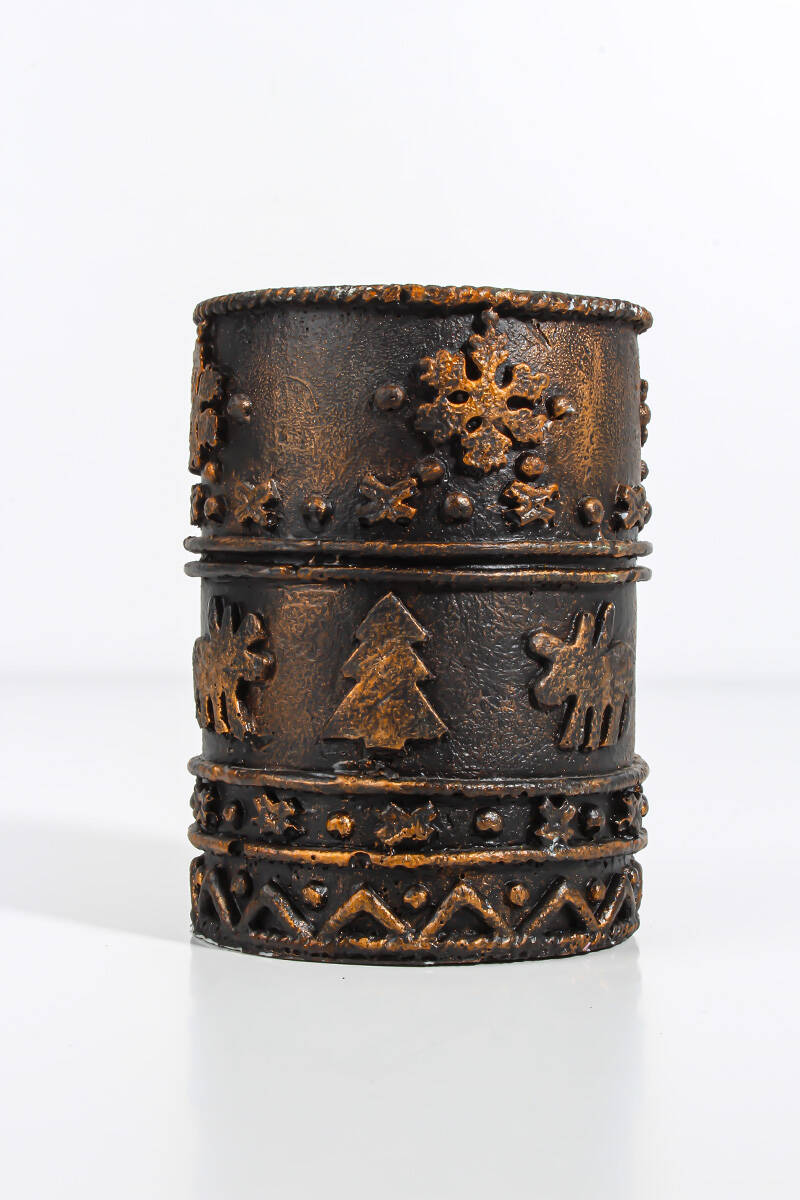 Yılbaşı Figürlü Silinidir Silikon Mum Kalıbı KHM110 - 1