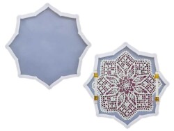 Yıldız Küçük Dantel Tepsi Epoksi Reçine Kalıbı KHEPK570 - 2