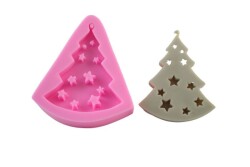 Yıldızlı Çam Ağacı Silikon Kalıbı A-02 - 