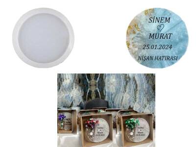 Yuvarlak Magnet Epoksi Reçine Kalıbı KHEPK423 - 2