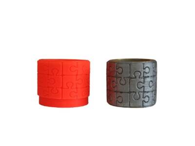 Yuvarlak Puzzle Beton Saksı Kalıbı KHB92 - 4