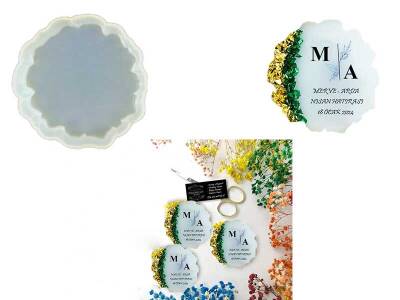 Yuvarlak Tırtıklı Magnet Epoksi Reçine Kalıbı KHEPK341 - 1